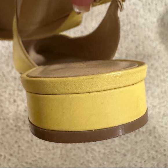 $119 Talbots Solid Yellow Marigold Edison Slingback Flats Size 9.5W - Picture 9 of 16